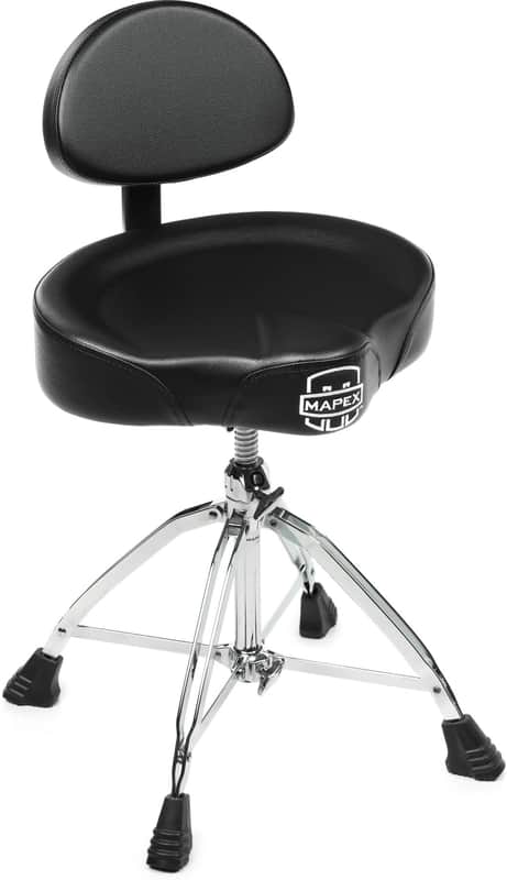 Mapex T875 Saddle Top Double-braced Drum Throne with Backrest image 1