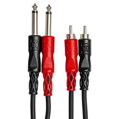 HOSA CPR-203 10' Stereo Interconnect, Dual 1/4 In TS To Dual RCA image 3