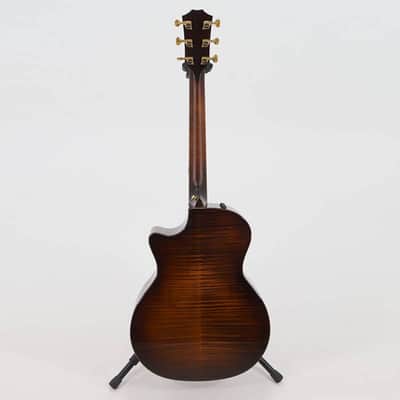 Taylor Custom Shop 2024 Grand Auditorium Acoustic-Electric Guitar - Blacktop Sitka Spruce with A Flame Maple Brushfire Finish Sides and 2-Piece Back image 7