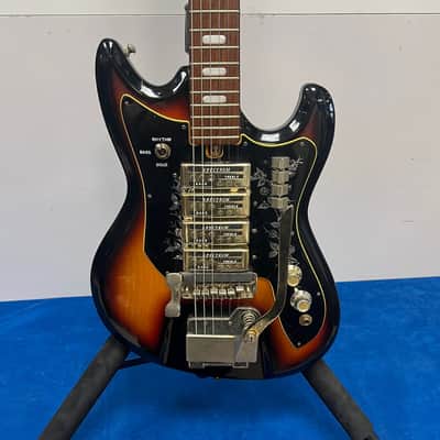 Vintage 1960's Teisco Del Rey ET-440 Spectrum 4 Sunburst Electric Guitar Made in Japan image 6