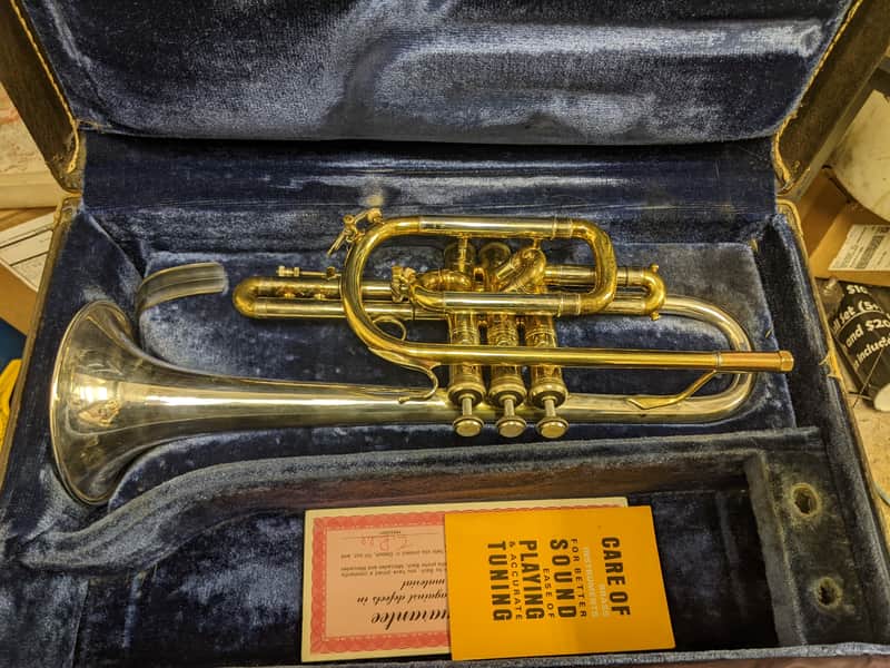 Bach Stradavarious 25 1967 - Raw Brass & Silver Plated Bell image 1