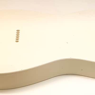 4lbs 2oz BloomDoom Nitro Lacquer Aged Relic White Blonde LEFTY T-Style Vintage Guitar Body image 9