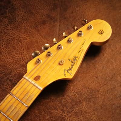 Fender Custom Shop 1955 "Bone Tone" Stratocaster Relic in Wide Fade 2-tone Sunburst image 7