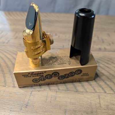 Otto Link Super Tone Master Alto Saxophone Mouthpiece - 5* (24K Gold Plated, with Original Ligature, Cap & Box) image 5