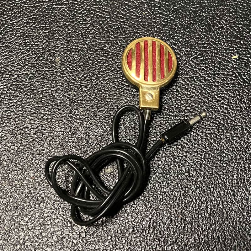 Vintage Olson Crystal Lapel Microphone 1960's - Gold image 1