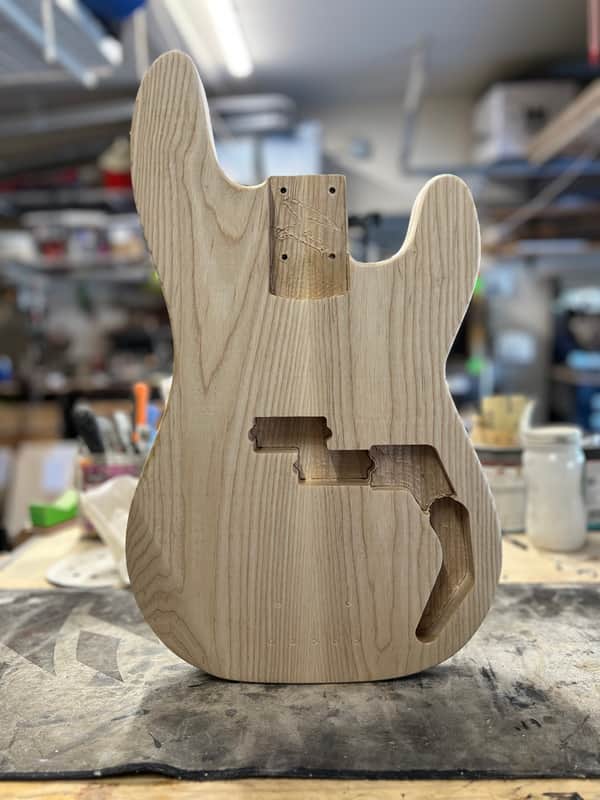 Madlad Instruments Ash V2 Precision Bass PBass Style Body (custom made with pride in north Texas) - Unfinished image 1