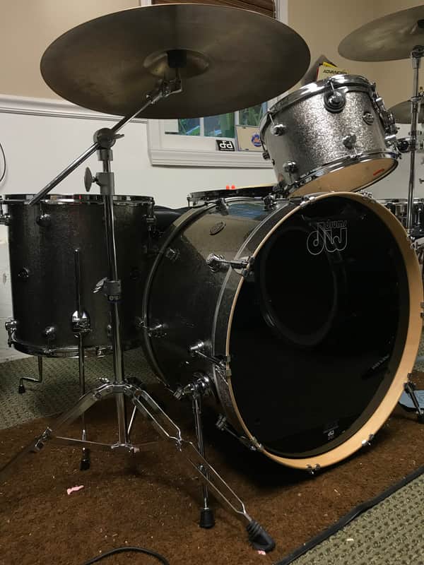 Immagine DW Drums Performance Series with Collectors Black Nickel Over Brass Snare - Titanium Sparkle - 1