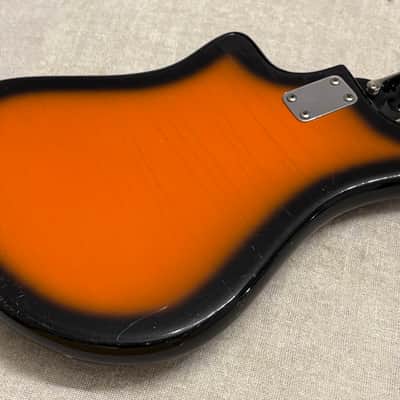 1960’s D’Scala Deluxe Electric Guitar Orange & Black Made in Italy Rare Bizarre + Case image 17