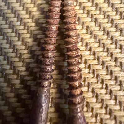 1954 Fender Stratocaster Bridge Trem Mounting Screws 2 Real Original 1954 1955 1956 1957 1958 1959 Strat SRV Eric Johnson Virginia 54 Clapton Brownie Blackie Better Than Callaham Glendale Allparts Real Vintage Playwear image 5