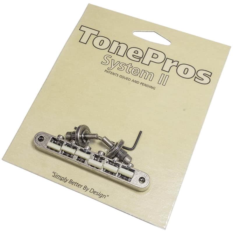 TonePros NVR2G ABR-1 NASHVILLE Retrofit Bridge ANTIQUE SILVER, G FORMULA Saddles image 1