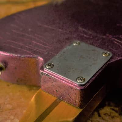 American Fender Telecaster Custom Heavy Relic Pink Gold Sparkle Colorshift! image 14