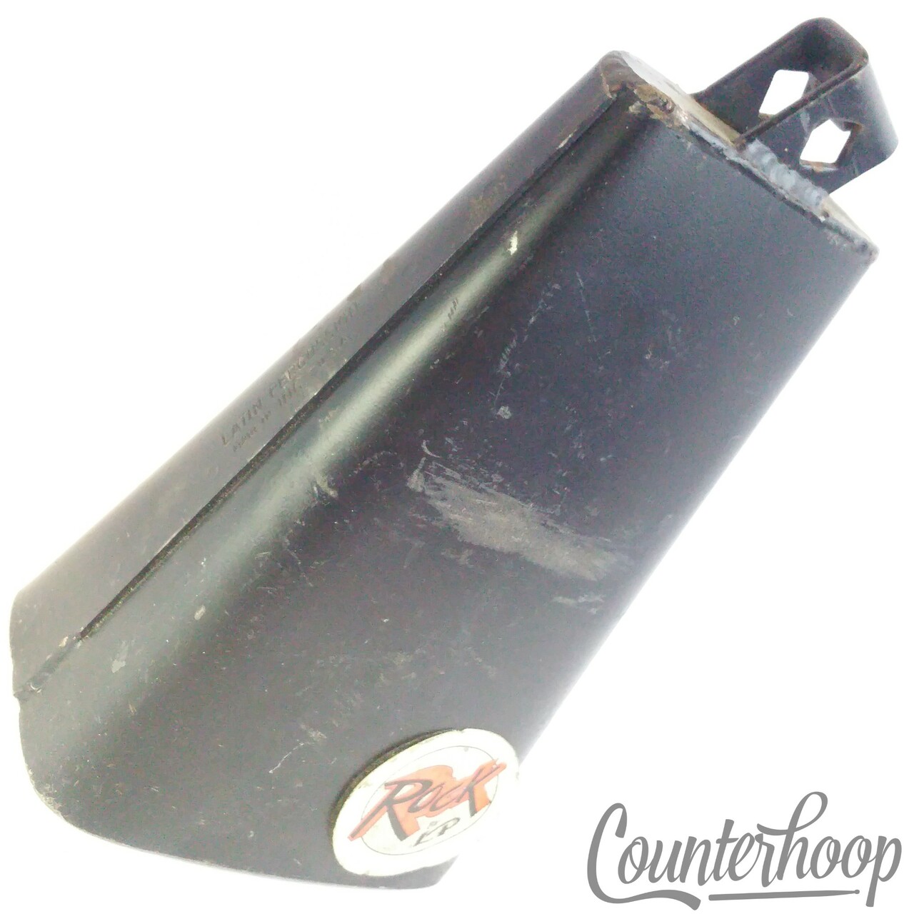 Latin Percussion Black Beauty Cowbell 7 1/2"x5 3/4"x2 1/2" Vintage Made In USA — main photograph