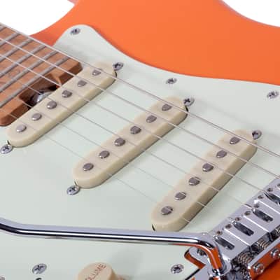 Schecter Nick Johnston Traditional LH Atomic Orange Left-Handed Electric Guitar image 2