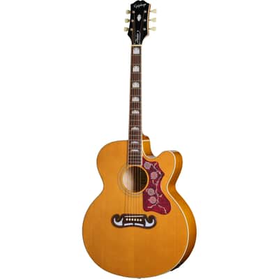 Epiphone J-200 Studio EC Acoustic Electric Guitar - Natural image 2
