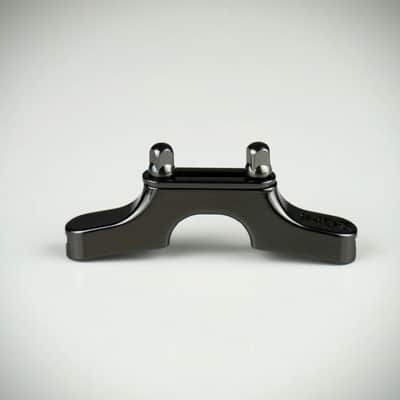 INDe SBM SBMini Snare Strainer and Universal Butt Plate Plate Set - Black Nickel Plated imagen 7