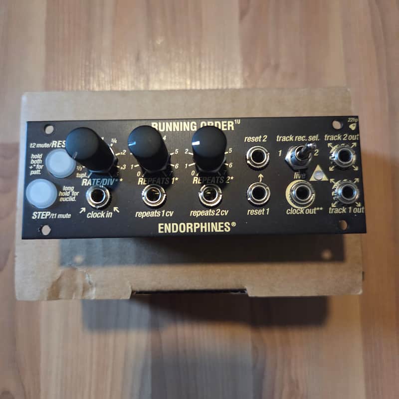 Endorphin.es Running Order 1U Eurorack Synth Module 2022 - Present - Black image 1