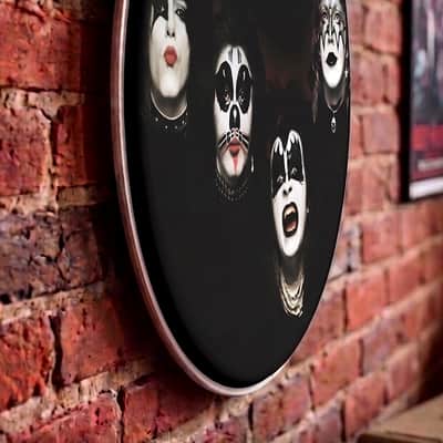 KISS, 22" Bass Drum Head, 1974 First Album, Gene, Paul, Ace, Peter, Wall Art image 3