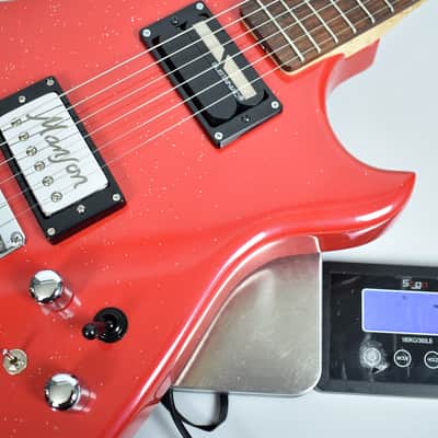 Manson Mb-1 Matt Bellamy Replica 2016 Red Glitter w/ Gig Bag and Accessories image 9