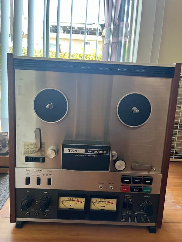 TEAC A-4300Sx 1/4" Automatic Reverse Reel to Reel Tape Recorder 1970s - Silver image 1