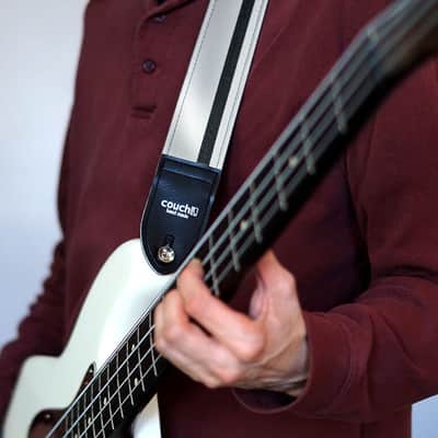 Couch Silver & Black Racer X Guitar Strap image 4