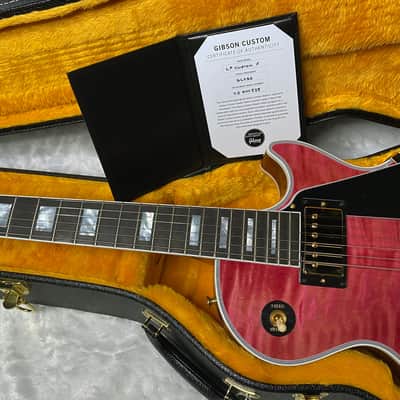 NEW! Gibson Dealer Select Custom Shop Les Paul Custom AAA Figured Top - Transparent Pink - Authorized Dealer - WOW! 8.65 lbs - G06982 image 13