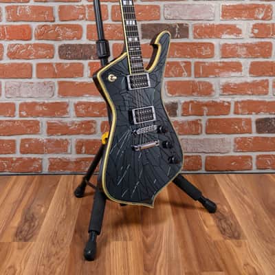 Ibanez Custom Shop Iceman PS3CM Paul Stanley Signature Black Cracked Mirror 2023 w/OHSC image 3