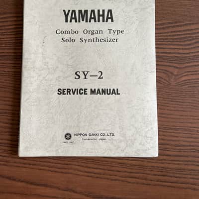 Yamaha SY-2 Combo Organ Type Solo Synthesizer Service Manual 1975