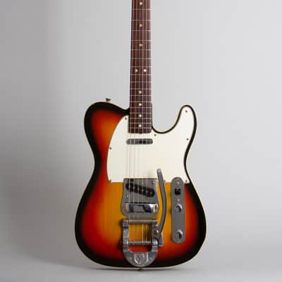 Fender Telecaster Custom with Bigsby Solid Body Electric Guitar (1968), ser. #219957, original black tolex hard shell case. image 1