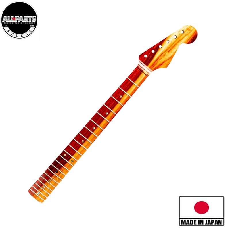 Allparts Select 1-Piece Padauk Bariole "VIN-MOD" Replacement Neck for Strat - Licensed by Fender