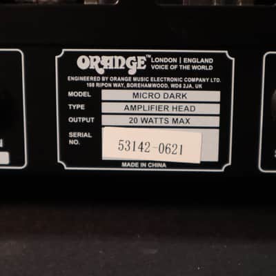 Orange Micro Dark 20-Watt Guitar Amp Head 2015 - Present - Black image 4