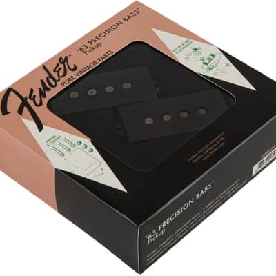 FENDER - Pure Vintage 63 Precision Bass Pickup  Black - 0992241000 image 1