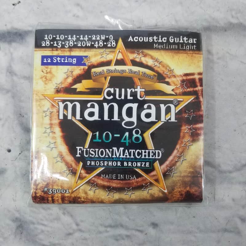 Curt Mangan 39001 12 String 10-48 Med Light Acoustic Strings image 1