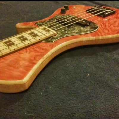 Steve McDonald Basses VD 3304 Bolt on Standard 2016 Red Maple Burl image 2