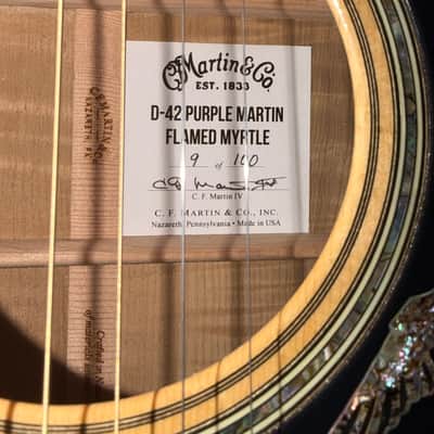 Martin & Company D-42 purple Martin flamed Myrtle 2020 - Natural image 1