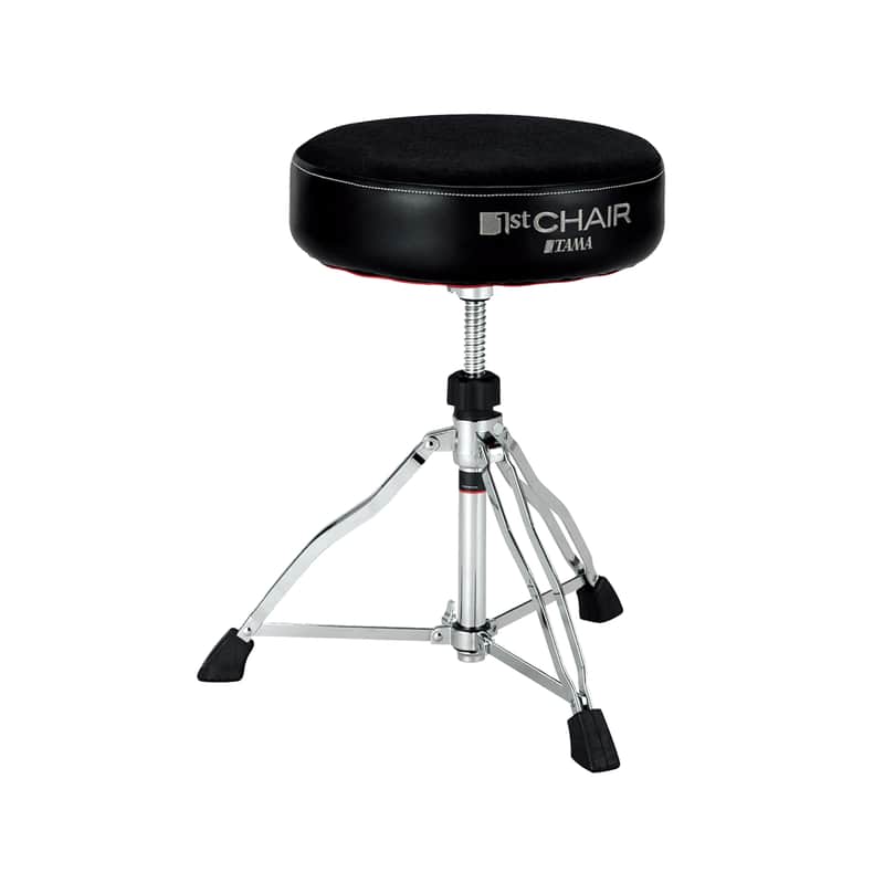 Tama 1st Chair Round Rider Drum Throne Black Cloth Top image 1