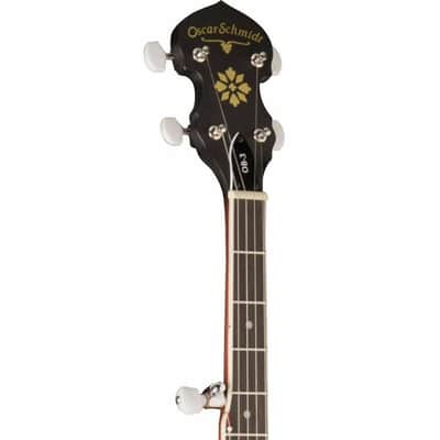 Oscar Schmidt OB3 Bluegrass Remo Head Top Wood Nato Neck Open-Back 5-String Banjo image 4