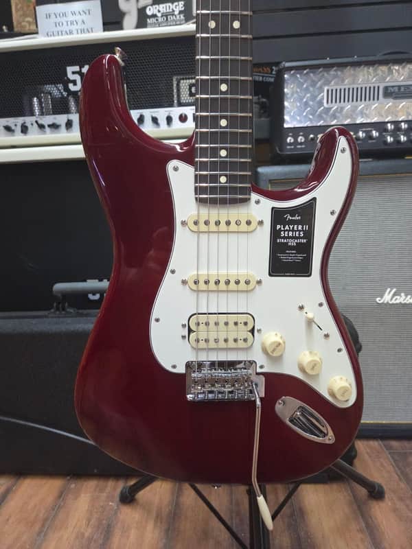 Fender Player II Stratocaster HSS (chambered mah.) Transparent Cherry Burst image 1