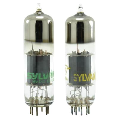 Sylvania 6BM8 ECL82 pair NOS image 2