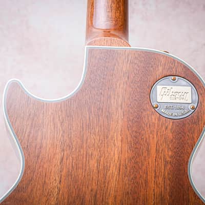 GIBSON USA Custom Shop Les Paul Custom 3A Quilt Top "Trans Amber + Ebony" (2017) image 16