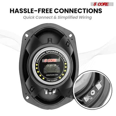 5Core 6x9 Car Speaker Pair 800W 4Ohm 2 Way Coaxial Speaker Audio w Super Tweeter Fit for Vehicle image 8