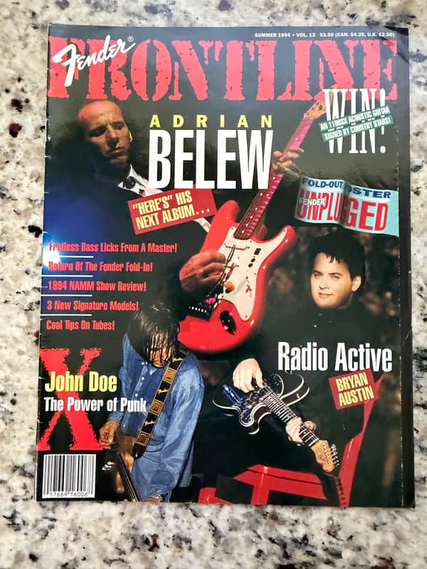 Fender Frontline Magazine Adrian Belen 1994 stratocaster telecaster acoustic Jeff beck D'Aquisto Dick Dale Clarence White buddy guy Fred Stuart image 1