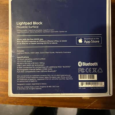 ROLI Lightpad Block Bluetooth MIDI Control Surface 2010s - Black image 3
