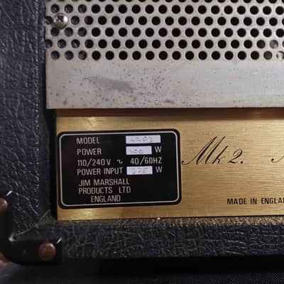 Marshall JCM 800 2203 Master Volume mid 80s image 4