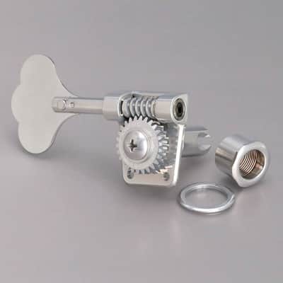 NEW Gotoh GB528 Res-O-Lite Vintage Bass 4-in-Line LEFT HANDED - ANTIQUE X-CHROME image 2