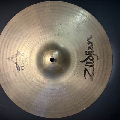 Zildjian 14” A Custom Hi-Hat Top with 14” A New Beat bottom  Mid-2000s - Brilliant - Custom Hybrid Frankenset - 998g/1451g image 7