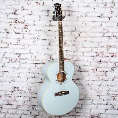 Epiphone J-180 LS Frost Blue - Incl. Hard Case image 4