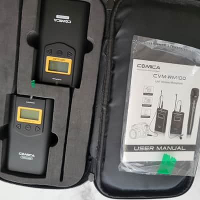 Comica CVM-WM100 wireless Lavalier microphone set 2010s Black image 1