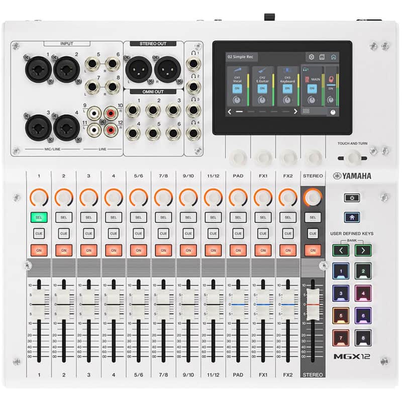 Yamaha MGX12 18-Channel Digital Mixing Console with Audio Interface White image 1