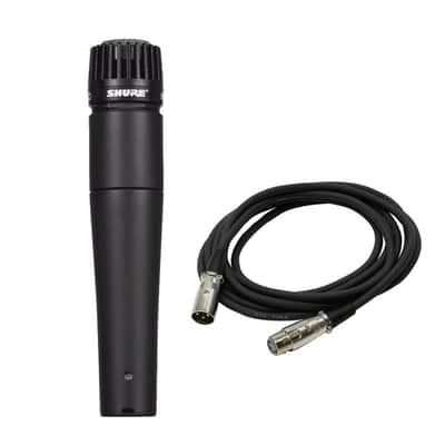 SHURE Shure SM57-LCE [Microphone Cable Set (XLR Female to XLR Male), 5.0m] (2-Year Warranty, Official Product in Japan) (Classic Dynamic Microphone) (A Standard for Instrument and Guitar Recording)