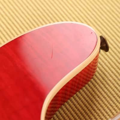 1980 Charvel Bass Flame Maple Body Trans Red image 11
